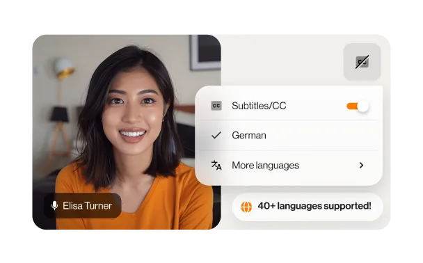 Caption Translation feature of RingCentral Events